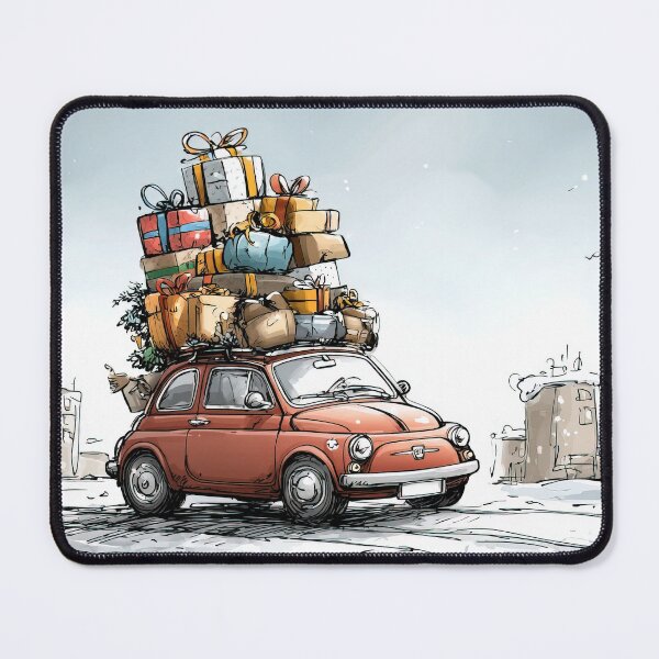 Item preview, Driving Home for Christmas - Cute Vintage Car with Presents designed and sold by Lamarcy.