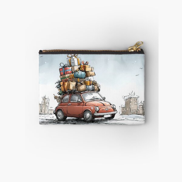 Item preview, Driving Home for Christmas - Cute Vintage Car with Presents designed and sold by Lamarcy.