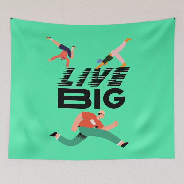 Item preview, LIVE BIG Motivational Design – Adventure, Fitness, Positivity, Goal Setting designed and sold by Pink Space Studio.