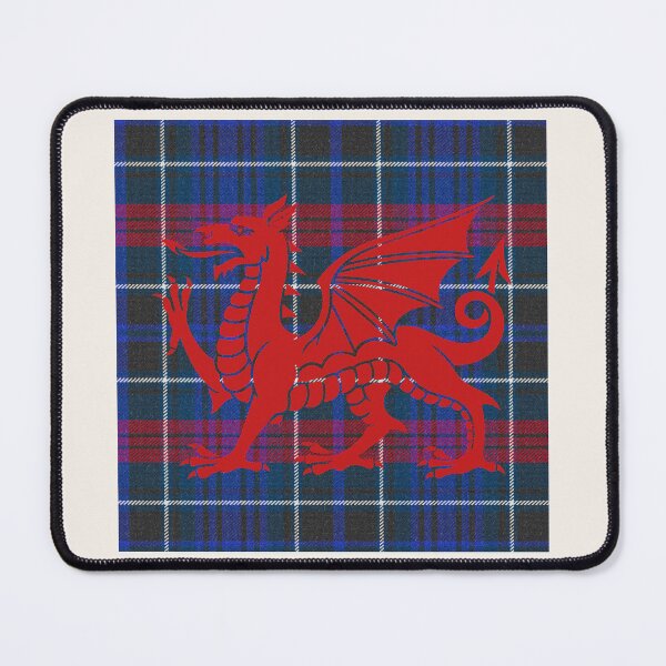 Item preview, Hopkins Welsh Tartan – Among the First & y Ddraig Goch - the red dragon v4 designed and sold by WheelieGdArt.