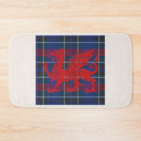 Item preview, Hopkins Welsh Tartan – Among the First & y Ddraig Goch - the red dragon v4 designed and sold by WheelieGdArt.