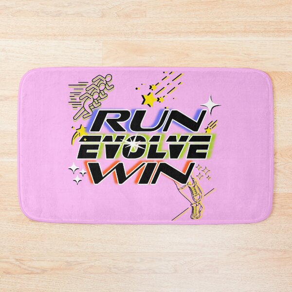 Item preview, RUN EVOLVE WIN - Motivational Running & Mindset Graphic Design designed and sold by Pink Space Studio.