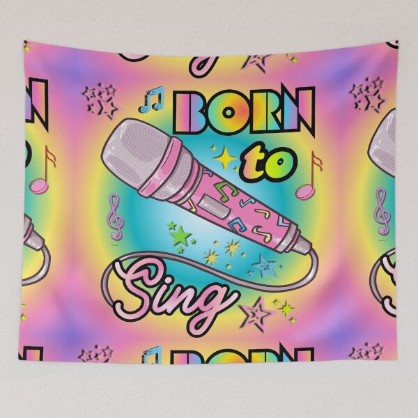 Item preview, Born to Sing – Cute Retro Microphone Music Lover Aesthetic Design designed and sold by Pink Space Studio.