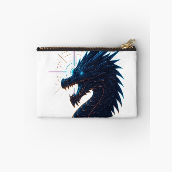 Item preview, Neon Cyber Dragon Head – Glowing Cosmic Energy Symbol | Futuristic Sci-Fi Dragon Design designed and sold by GoldenDreamGallery.