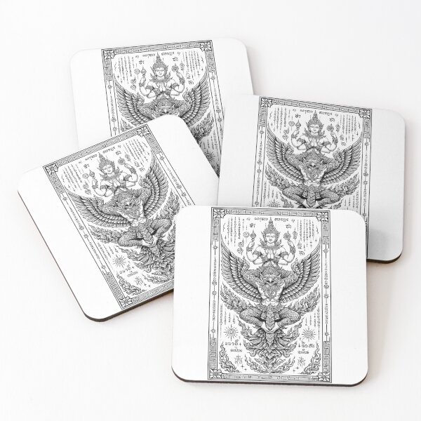 Item preview, Divine Garuda & Deity Yantra – Thai Sacred Protection Art designed and sold by Sksticker991.