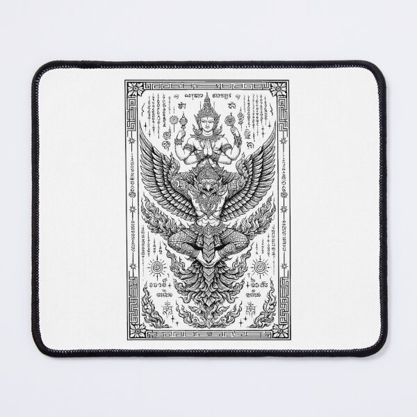 Item preview, Divine Garuda & Deity Yantra – Thai Sacred Protection Art designed and sold by Sksticker991.