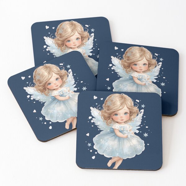 Item preview, Snowflake Baby Angel – Cute Vibrant Cottagecore Winter Art designed and sold by Deezyned.