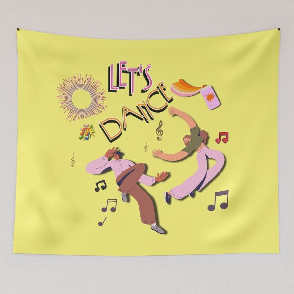 Item preview, Let’s Dance – Retro Fun Dance Illustration | Vibrant Movement Art designed and sold by Pink Space Studio.