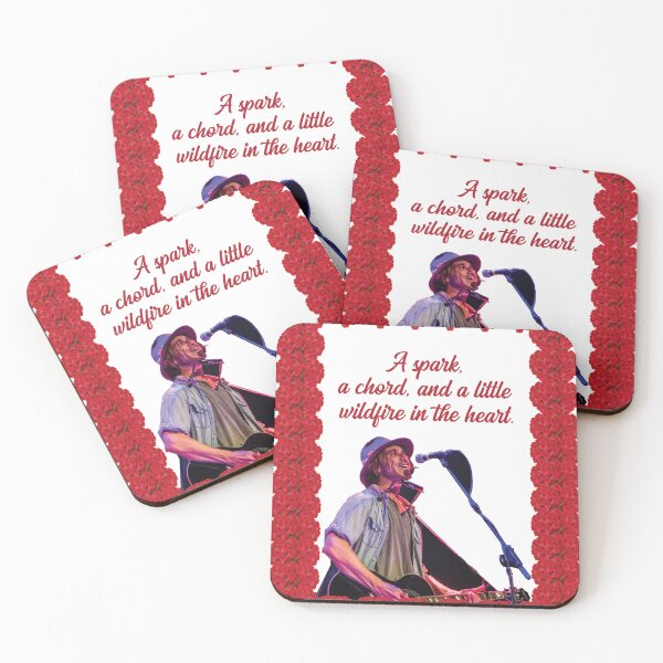 Item preview, Retro Folk Music Quote – Guitar Spark Heart Art, Todd Snider designed and sold by GraphixKing999.
