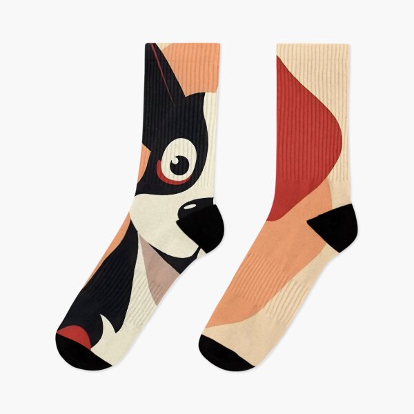 Item preview, Abstract Geometric Dog Art | Modern Home Decor designed and sold by AbstractAuraArt.