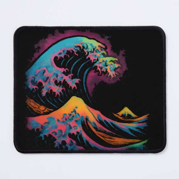 Item preview, Neon Graffiti Hokusai Wave designed and sold by SweetBaoCo.
