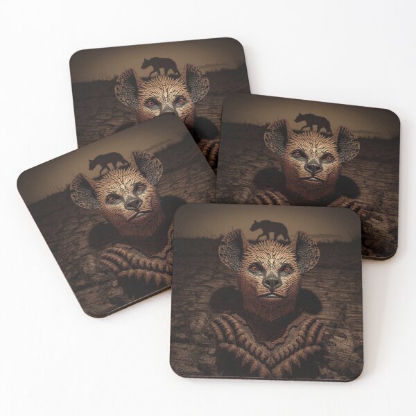 Item preview, Hyena Gaze — Ancestral Art Digital Identity Fashion Print designed and sold by SavannaStrikes.
