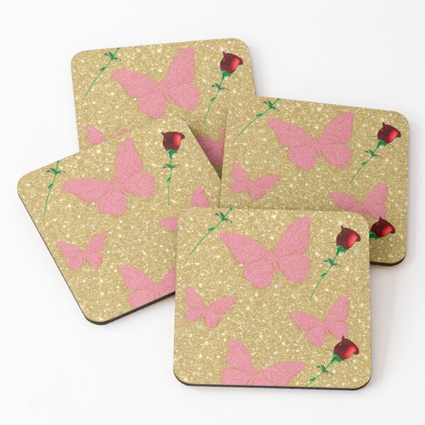 Item preview, Sparkling Gold & Silver Butterfly Glitter Pattern designed and sold by Muskandesigns.