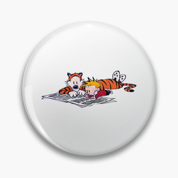 Item preview, Calvin and Hobbes Reading Newspaper Lazy Sunday designed and sold by Yareli Jonathon.