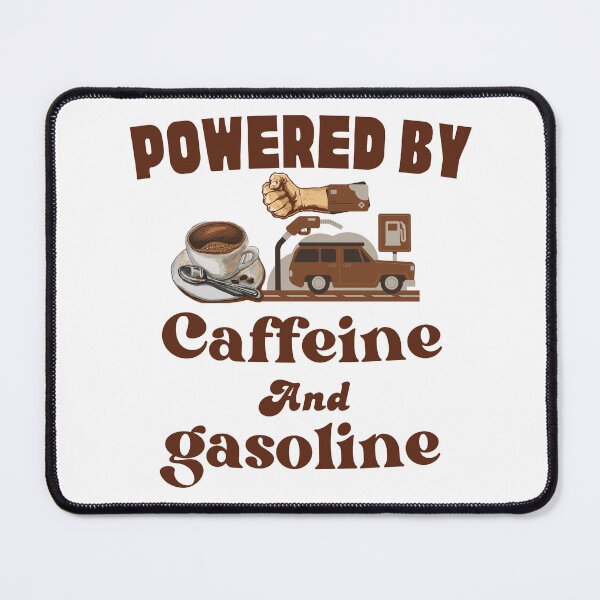 Item preview, Powered by Coffee and Gasoline – Funny Car Lover Quote Design designed and sold by lahmar-abbou.
