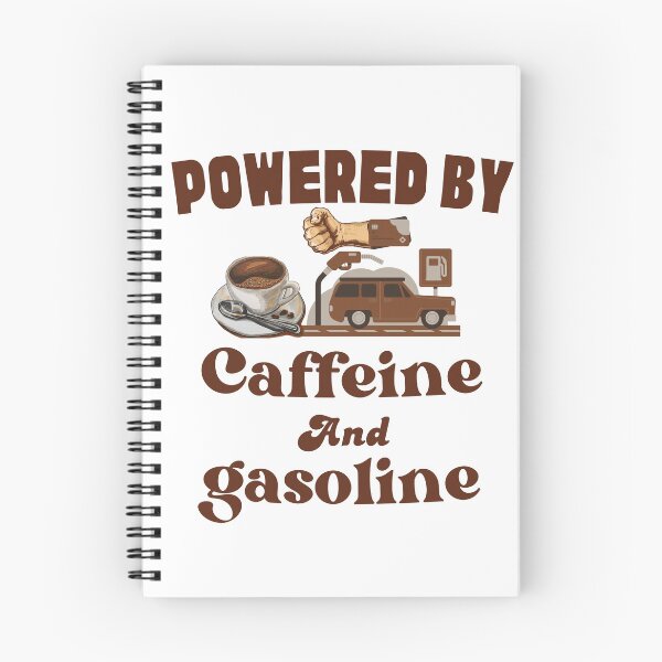 Item preview, Powered by Coffee and Gasoline – Funny Car Lover Quote Design designed and sold by lahmar-abbou.