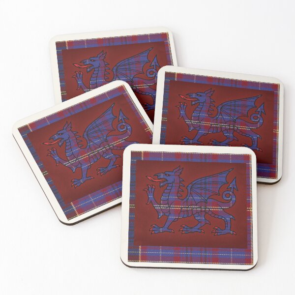 Item preview, James Welsh Tartan – I Love Forever & y Ddraig Goch - the red dragon  designed and sold by WheelieGdArt.