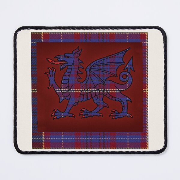 Item preview, James Welsh Tartan – I Love Forever & y Ddraig Goch - the red dragon  designed and sold by WheelieGdArt.