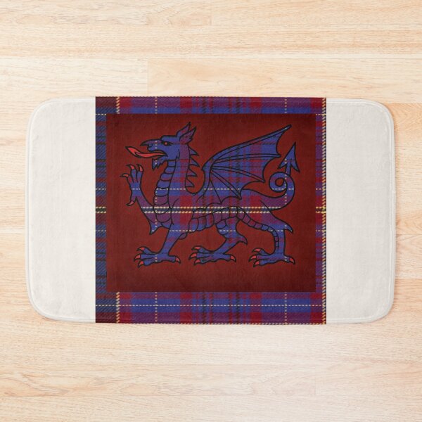 Item preview, James Welsh Tartan – I Love Forever & y Ddraig Goch - the red dragon designed and sold by WheelieGdArt.