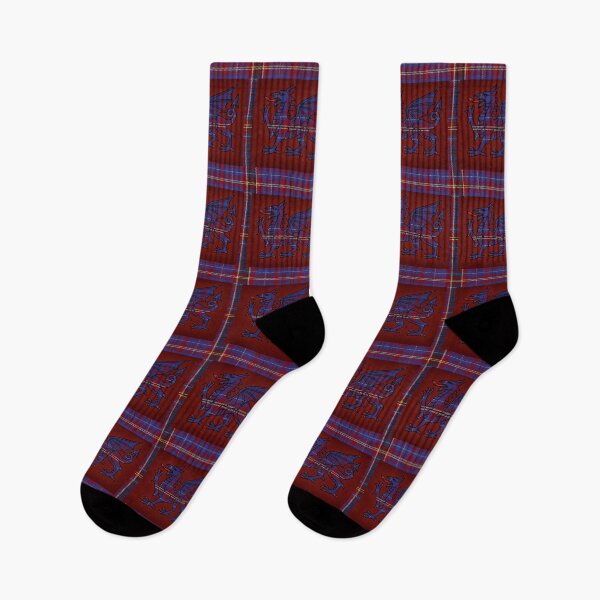 Item preview, James Welsh Tartan – I Love Forever & y Ddraig Goch - the red dragon  designed and sold by WheelieGdArt.
