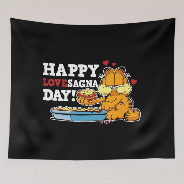 Item preview, Garfield Happy Lovesagna Day Funny Foodie Pun designed and sold by Yareli Jonathon.