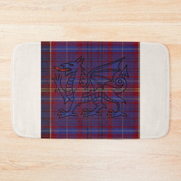 Item preview, James Welsh Tartan – I Love Forever & y Ddraig Goch - the red dragon v2 designed and sold by WheelieGdArt.