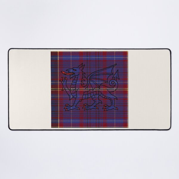 Item preview, James Welsh Tartan – I Love Forever & y Ddraig Goch - the red dragon v2 designed and sold by WheelieGdArt.