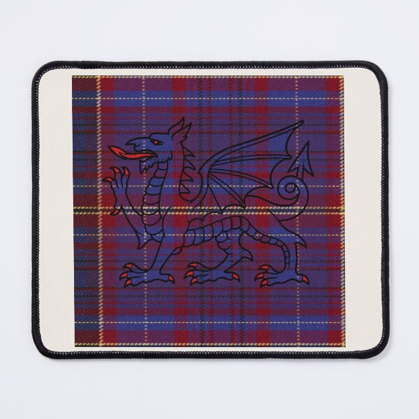Item preview, James Welsh Tartan – I Love Forever & y Ddraig Goch - the red dragon v2 designed and sold by WheelieGdArt.
