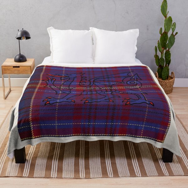 Item preview, James Welsh Tartan – I Love Forever & y Ddraig Goch - the red dragon v2 designed and sold by WheelieGdArt.