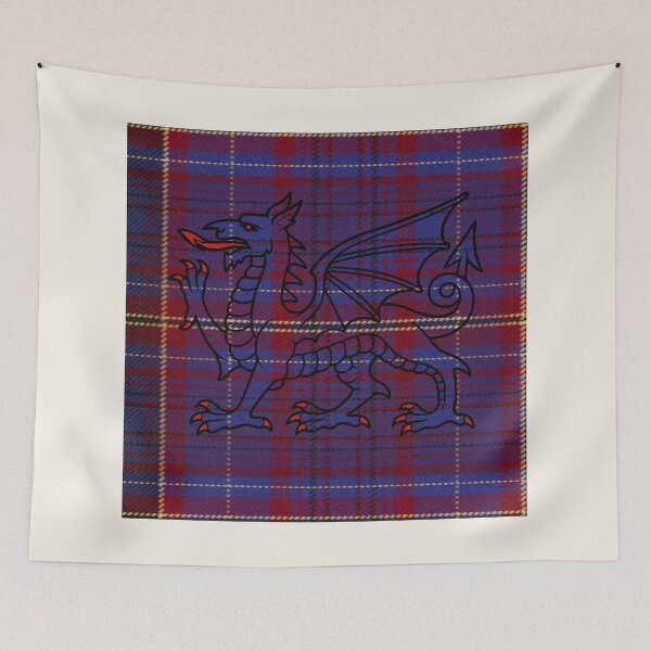 Item preview, James Welsh Tartan – I Love Forever & y Ddraig Goch - the red dragon v2 designed and sold by WheelieGdArt.