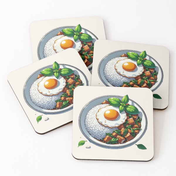 Item preview, Thai Basil Stir-Fry with Rice and Fried Egg designed and sold by loccotown168.