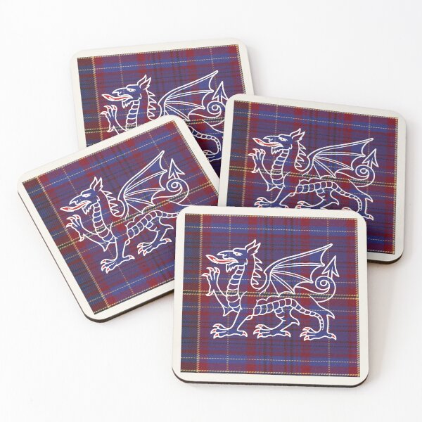 Item preview, James Welsh Tartan – I Love Forever & y Ddraig Goch - the red dragon v3 designed and sold by WheelieGdArt.
