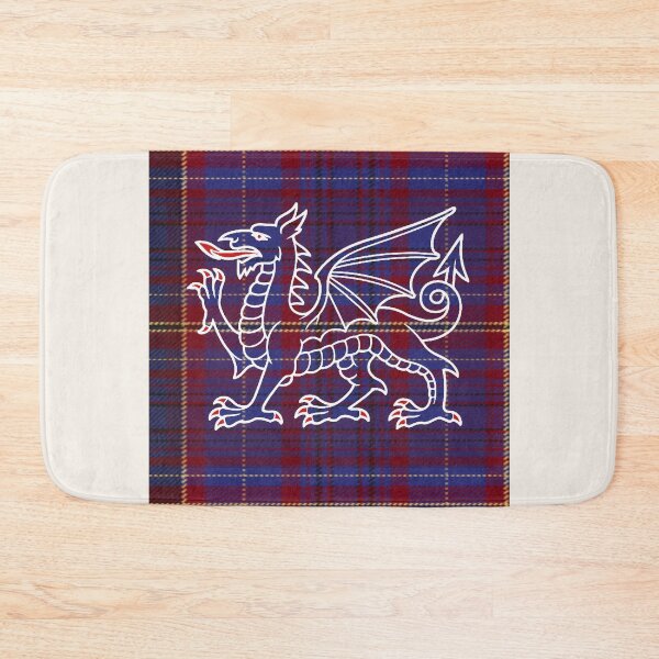 Item preview, James Welsh Tartan – I Love Forever & y Ddraig Goch - the red dragon v3 designed and sold by WheelieGdArt.