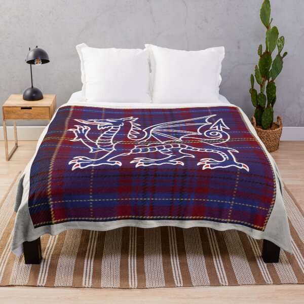 Item preview, James Welsh Tartan – I Love Forever & y Ddraig Goch - the red dragon v3 designed and sold by WheelieGdArt.