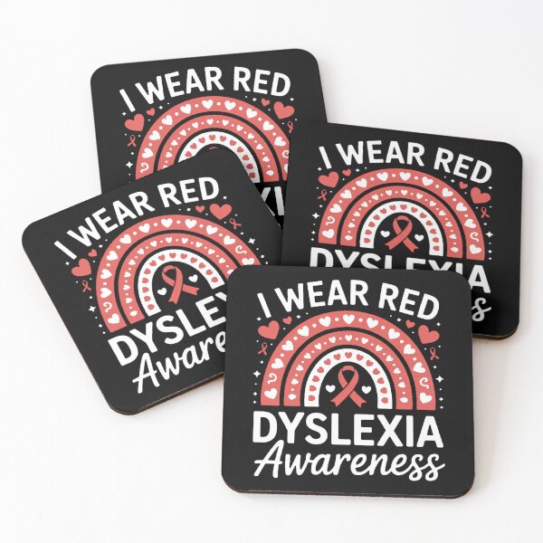 Item preview, I Wear Red for Dyslexia Awareness Teacher Back to School designed and sold by HellD3vil-Art.