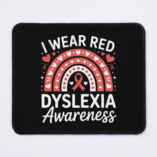 Item preview, I Wear Red for Dyslexia Awareness Teacher Back to School designed and sold by HellD3vil-Art.