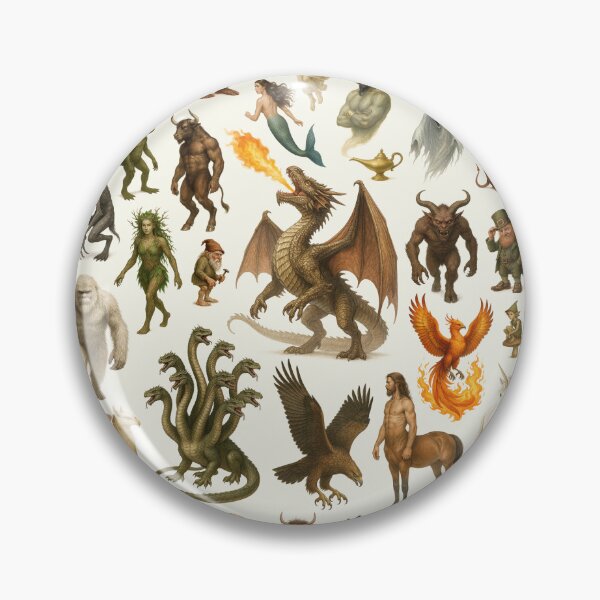 Item preview, Mythical Creatures Retro Style Illustration Chart designed and sold by kakarikihill.