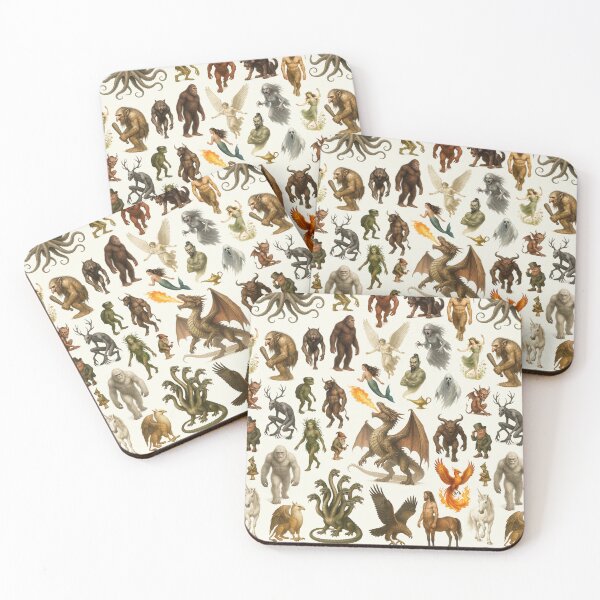 Item preview, Mythical Creatures Retro Style Illustration Chart designed and sold by kakarikihill.