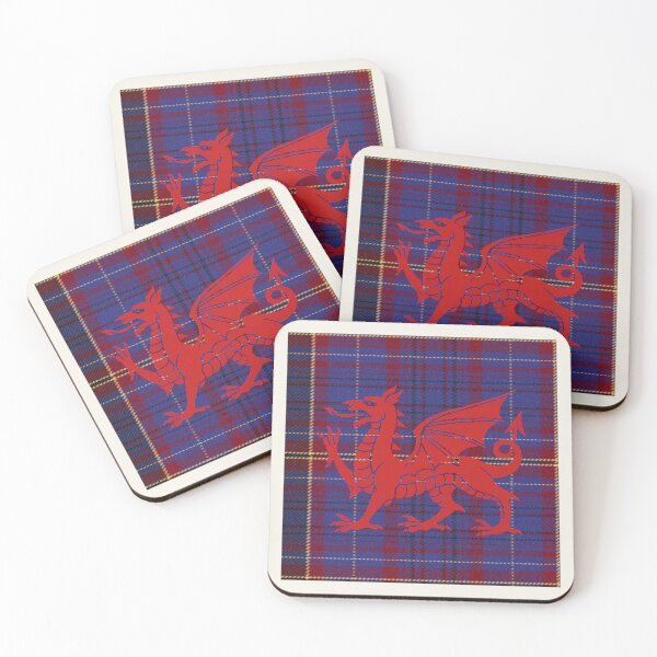 Item preview, James Welsh Tartan – I Love Forever & y Ddraig Goch - the red dragon v4 designed and sold by WheelieGdArt.