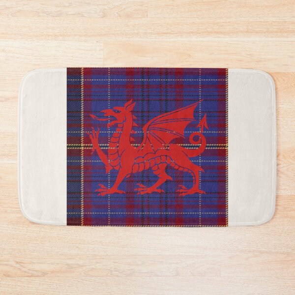 Item preview, James Welsh Tartan – I Love Forever & y Ddraig Goch - the red dragon v4 designed and sold by WheelieGdArt.