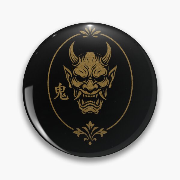 Item preview, Oni Mask – Demon Sigil | Japanese Folklore Gold Design by Oblivion Rise designed and sold by OblivionRise.