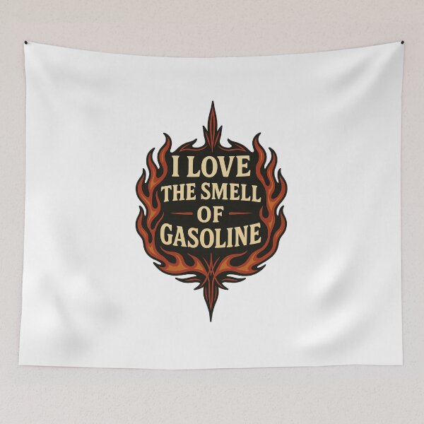 Item preview, I Love the Smell of Gasoline – Flame Hot Rod Car Culture Mechanic Quote designed and sold by Fleetwood1994.