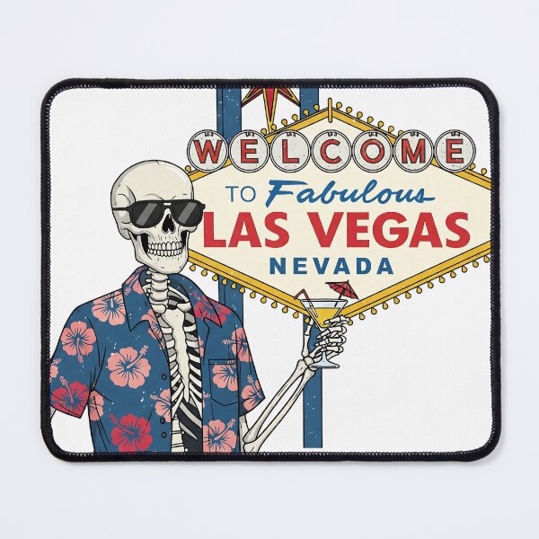 Item preview, Cool Skeleton Tourist at Las Vegas Welcome Sign designed and sold by Static Noise.