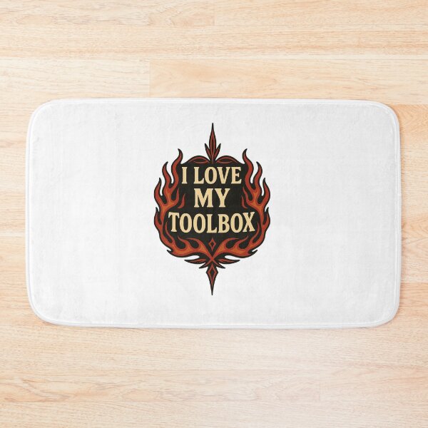 Item preview, I Love My Toolbox – Mechanic Flame Art Garage Life Tool Lover Quote designed and sold by Fleetwood1994.