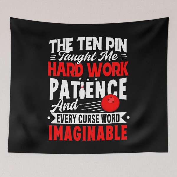 Item preview, Ten Pin Taught Me Every Curse Word Men Women Funny Bowling designed and sold by FlorenceNorma.