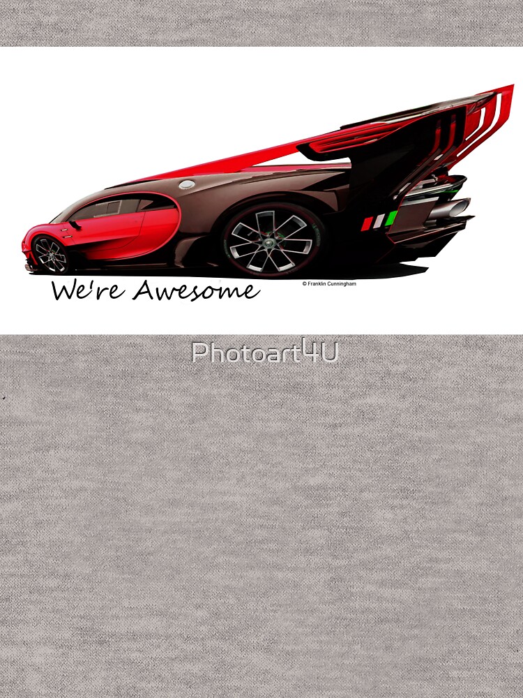 Thumbnail 5 of 5, Lightweight Hoodie, Super Car Art #14 We're Awesome  designed and sold by Photoart4U.