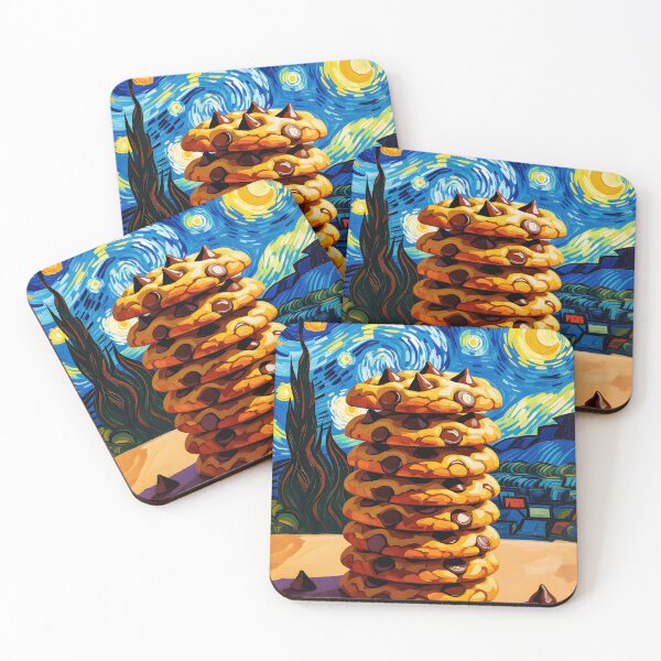 Item preview, Chocolate chip cookies stack in style Van Gogh designed and sold by Ponted.