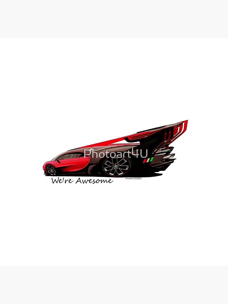 Thumbnail 2 of 2, Tote Bag, Super Car Art #14 We're Awesome designed and sold by Photoart4U.