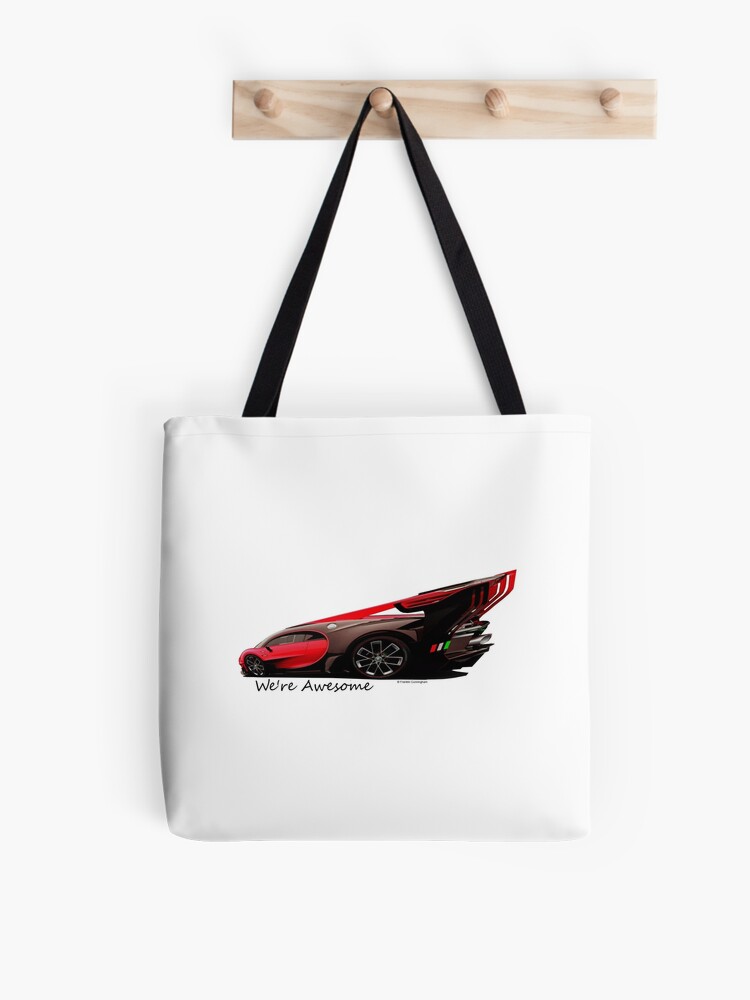 Thumbnail 1 of 2, Tote Bag, Super Car Art #14 We're Awesome designed and sold by Photoart4U.