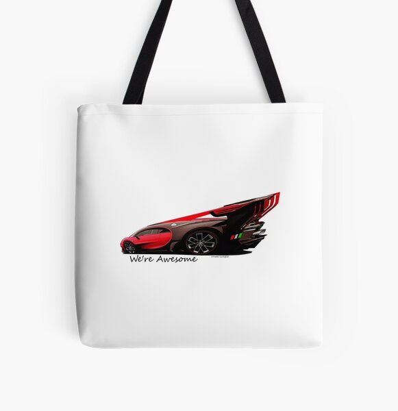 Super Car Art #14 We're Awesome All Over Print Tote Bag